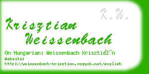 krisztian weissenbach business card